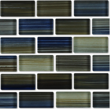 Aquabella Monet Sailboat 1x2 Glass Tile